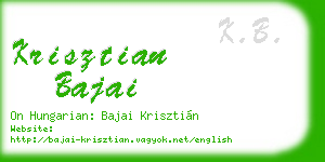 krisztian bajai business card